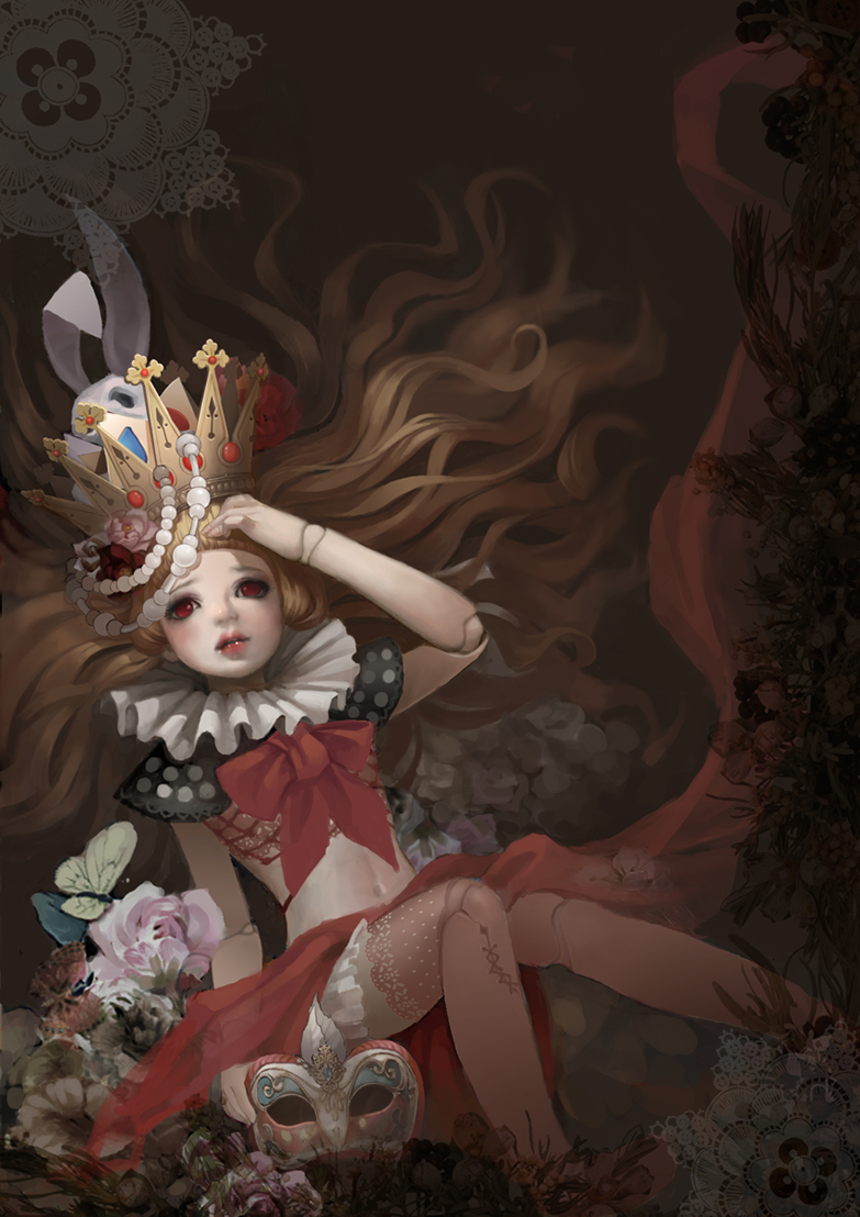 alice (alice's adventures in wonderland) drawn by zhengzheng