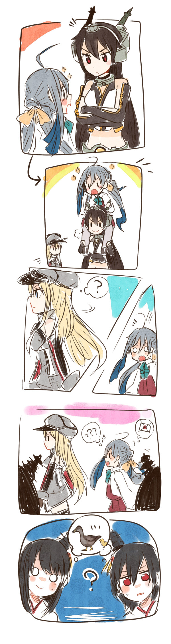 nagato, bismarck, yamashiro, fusou, and kiyoshimo (kantai collection) drawn by itomugi-kun