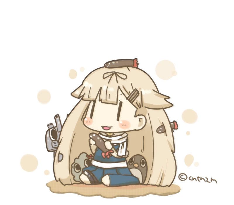 yuudachi, yuudachi kai ni, failure penguin, chou-10cm-hou-chan, and miss cloud (kantai collection) drawn by inishie