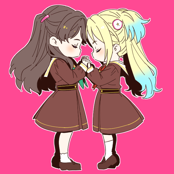 fujishima megumi and osawa rurino (love live! and 1 more) drawn by shinanoya_(satanicad)