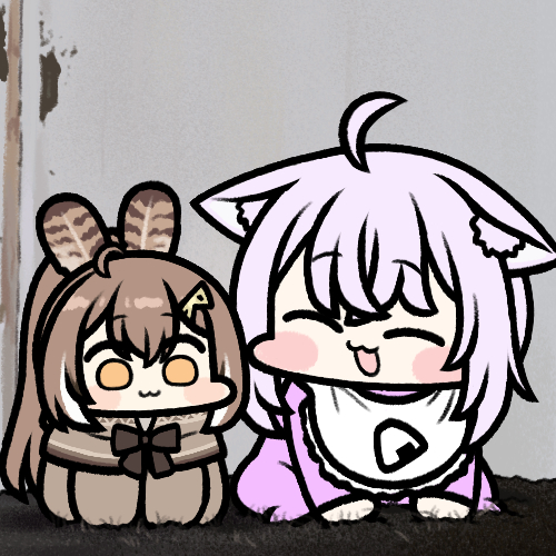 nekomata okayu and nanashi mumei (hololive and 1 more) drawn by jazz_jack