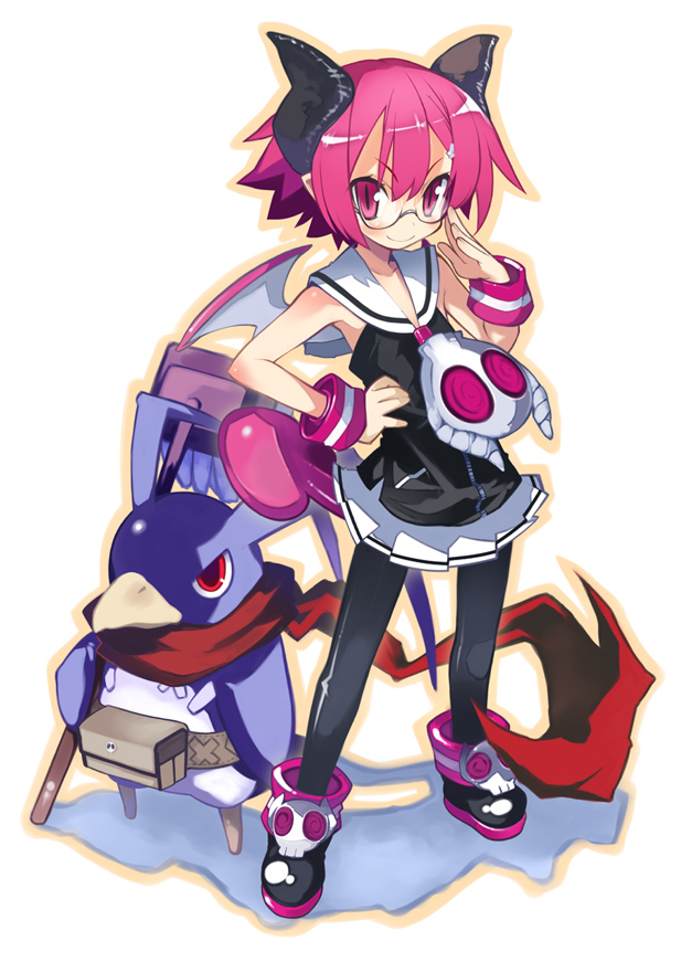 prinny, laharl, and raspberyl (disgaea and 1 more) drawn by yamamoto_keiji