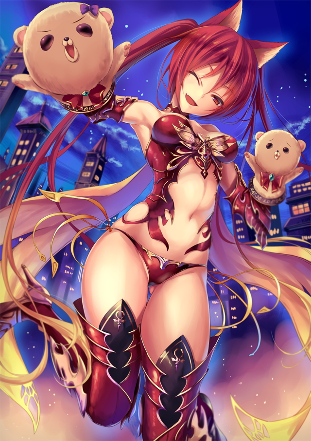 cerberus, mimi, and coco (granblue fantasy and 1 more) drawn by fukai_ryosuke
