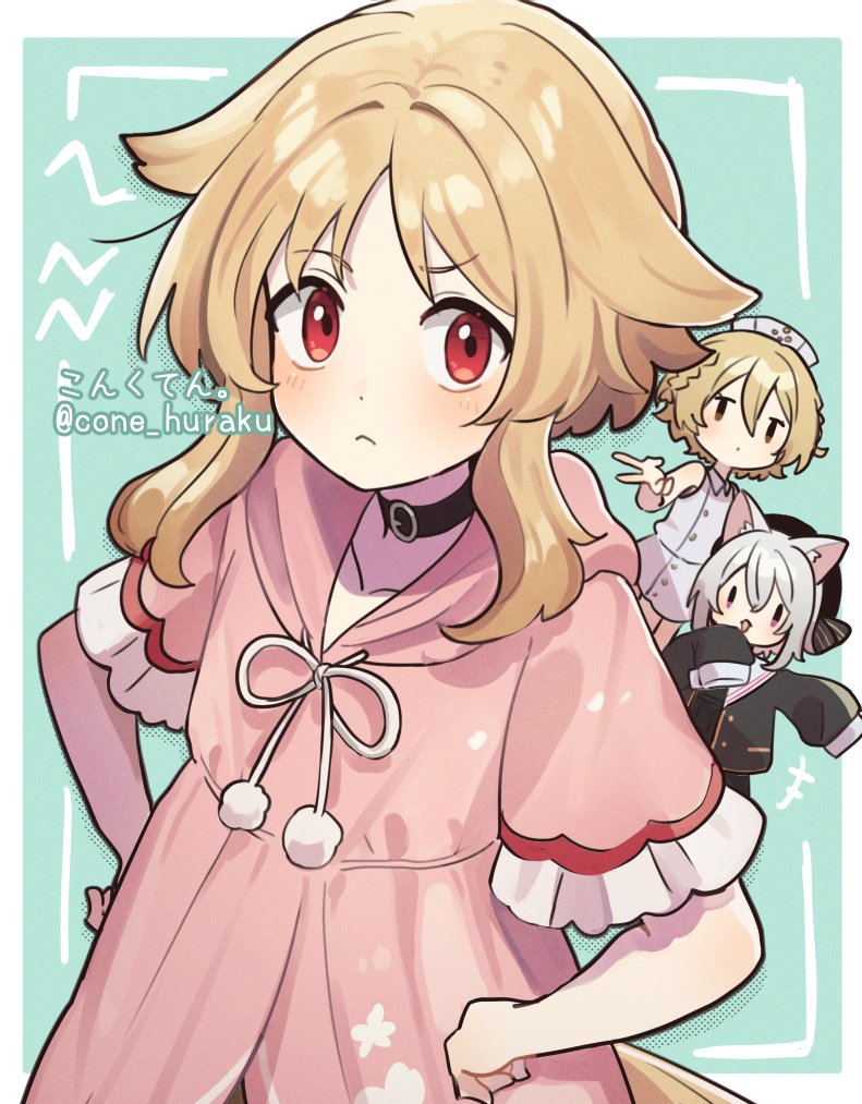 nurse robot type t, sayo, and ouka miko (utau and 1 more) drawn by corn_kuten