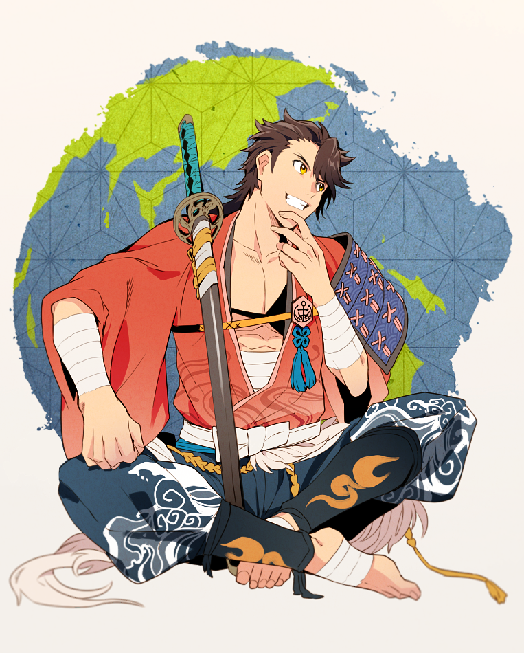 mutsu-no-kami yoshiyuki (touken ranbu) drawn by t_k_g