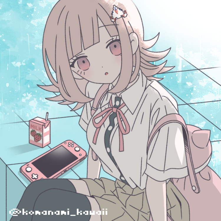 nanami chiaki (danganronpa and 2 more) drawn by komanami_kawaii