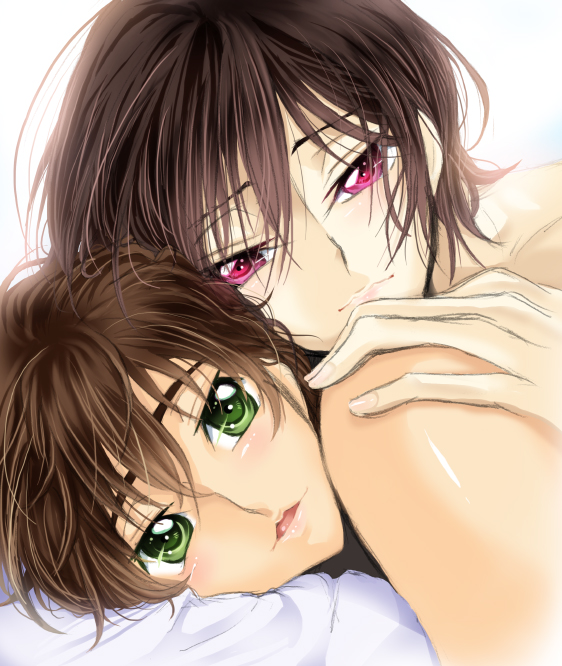 lelouch vi britannia and kururugi suzaku (code geass) drawn by subuta