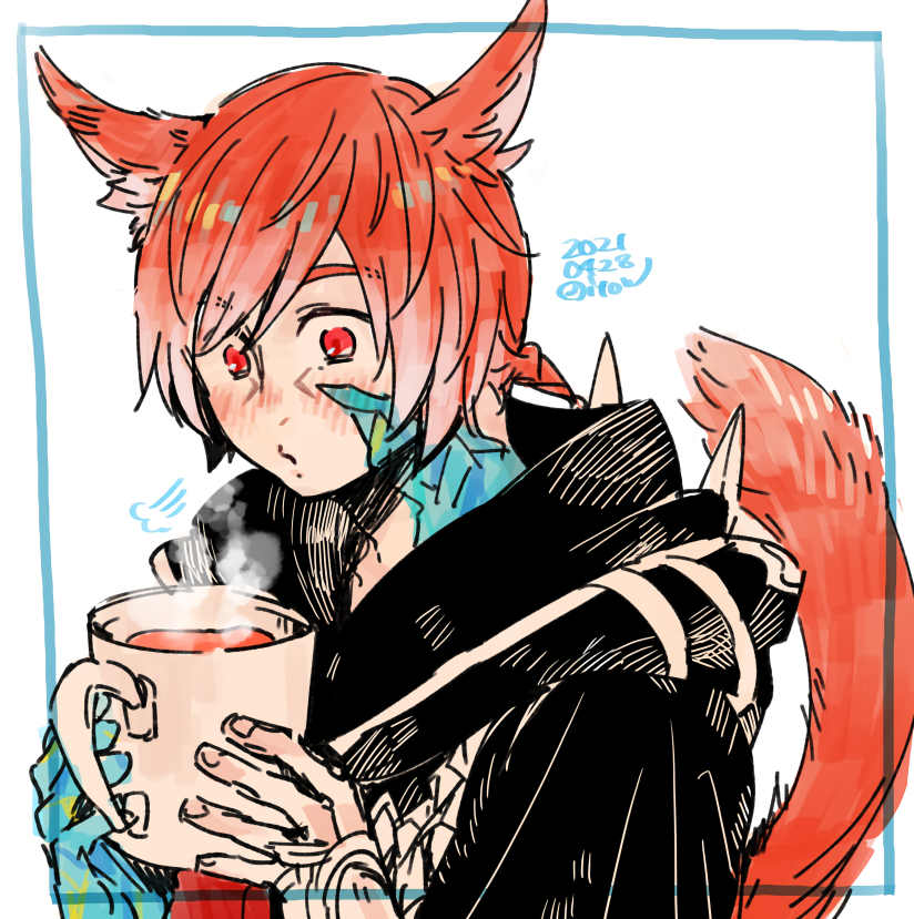 g'raha tia and crystal exarch (final fantasy and 1 more) drawn by itowo_(itowc)