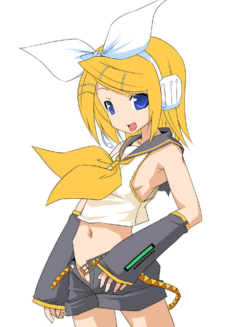 kagamine rin (vocaloid) drawn by hermmy and oppai_kenmin