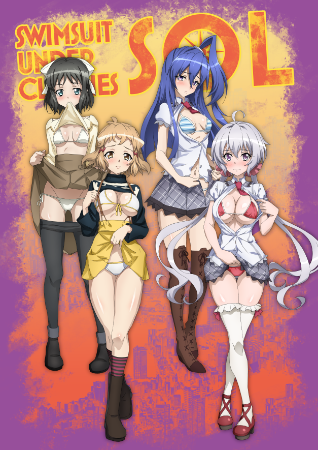 yukine chris, tachibana hibiki, kazanari tsubasa, and kohinata miku (senki zesshou symphogear and 1 more) drawn by fujikawa_daichi