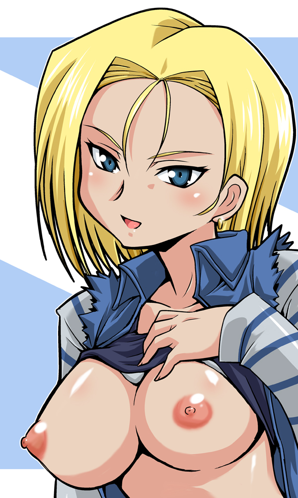 android 18 (dragon ball and 1 more) drawn by ryumage