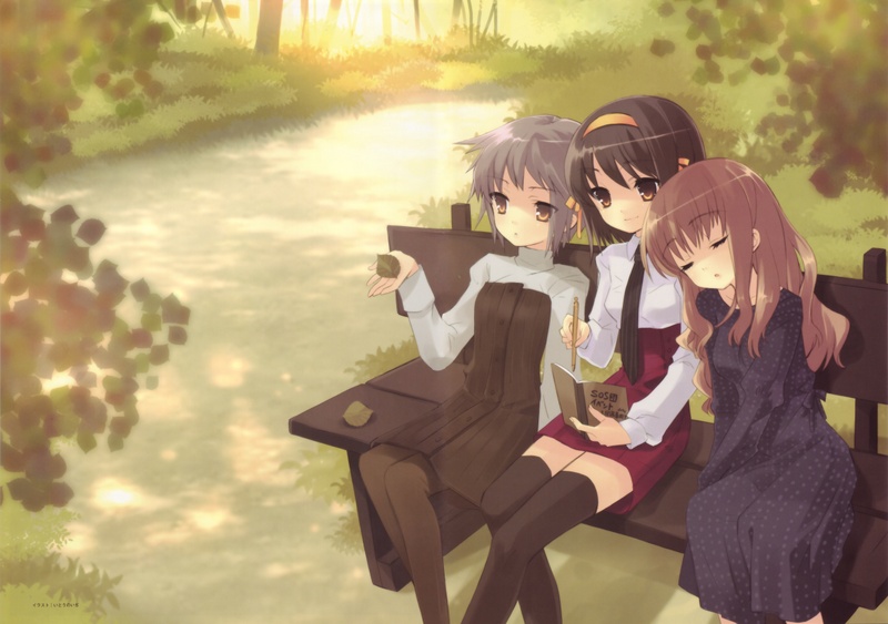 suzumiya haruhi, nagato yuki, and asahina mikuru (suzumiya haruhi no yuuutsu) drawn by ito_noizi
