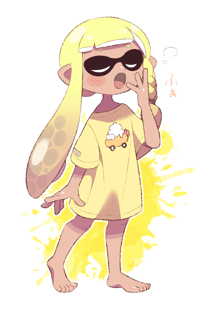 inkling player character and inkling girl (splatoon) drawn by minashirazu