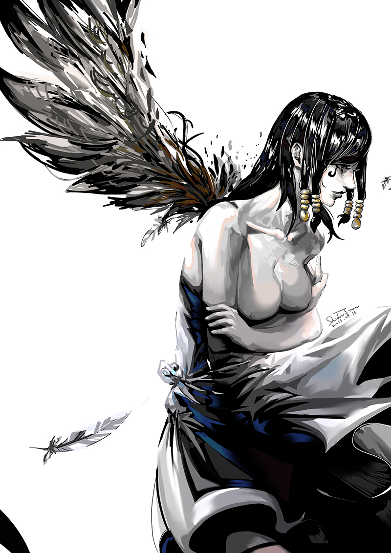 pharah (overwatch and 1 more) drawn by shadowjwu