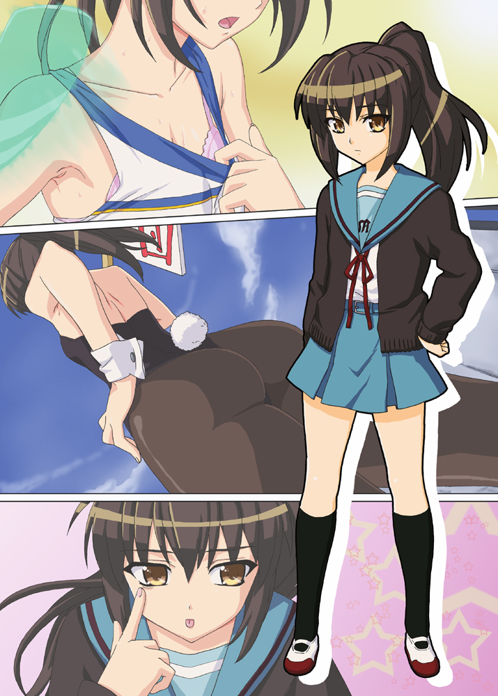 kyonko (suzumiya haruhi no yuuutsu) drawn by okiyumi_kase
