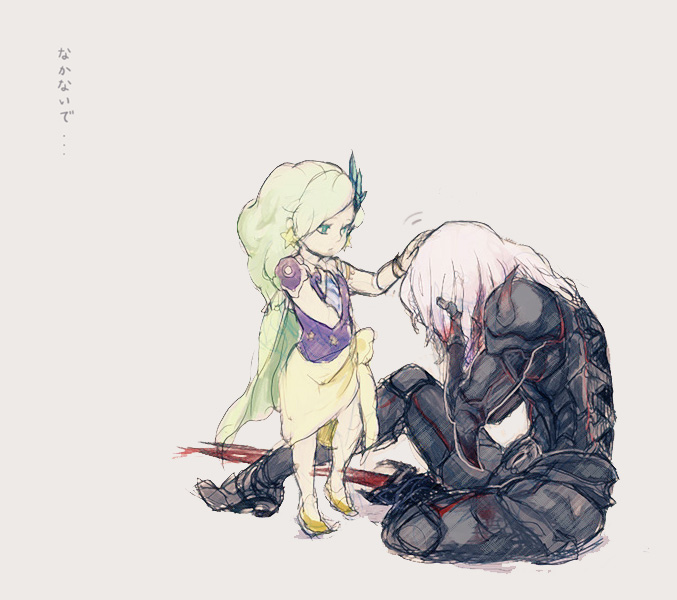 rydia, cecil harvey, and dark knight (final fantasy and 1 more) drawn by milkjam