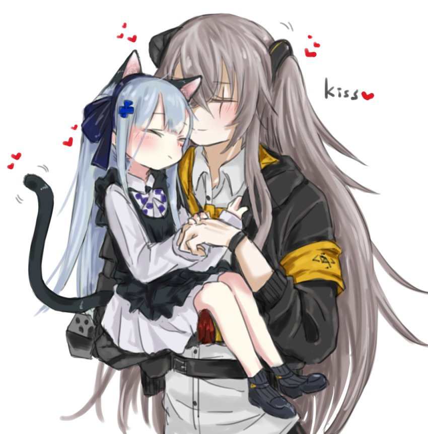 ump45 and hk416 (girls' frontline) drawn by aoi_(aoisaka)