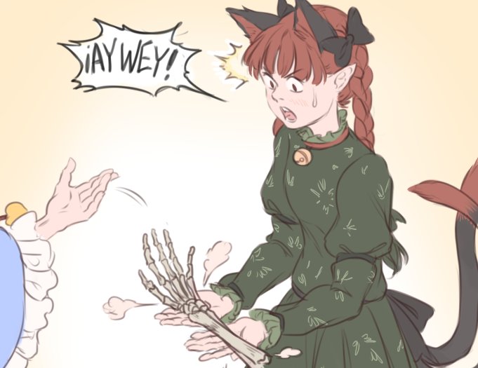 komeiji satori and kaenbyou rin (touhou) drawn by mefomefo