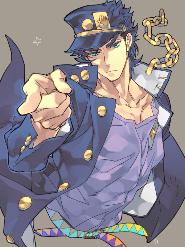 kujo jotaro (jojo no kimyou na bouken and 1 more) drawn by toujou_sakana