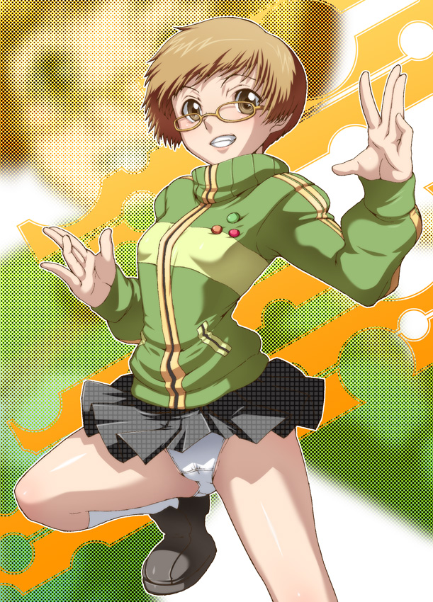 satonaka chie (persona and 1 more) drawn by tabigarasu