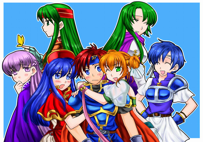 roy, lilina, sophia, cecilia, shanna, and 2 more (fire emblem and 1 more) drawn by bo_(774berry)