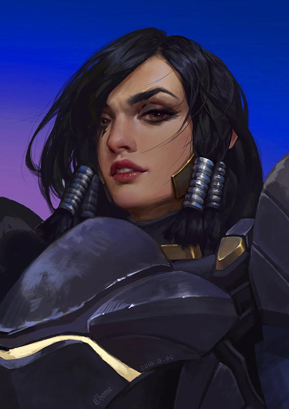 pharah (overwatch and 1 more) drawn by c_home