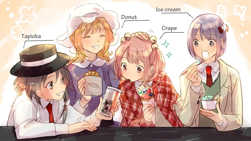 usami renko, maribel hearn, hieda no akyuu, and motoori kosuzu (touhou) drawn by koma_midori