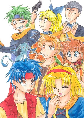 cecilia lynne adelhyde, rody roughnight, jack van burace, hanpan, jane maxwell, and 3 more (wild arms and 1 more) drawn by ichiro_akashiya