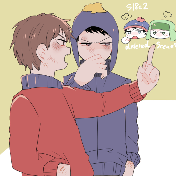 stan marsh, kyle broflovski, craig tucker, and clyde donovan (south park) drawn by mb999