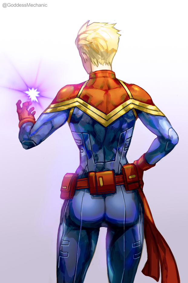 carol danvers and captain marvel (marvel) drawn by kim_yura_(goddess_mechanic)