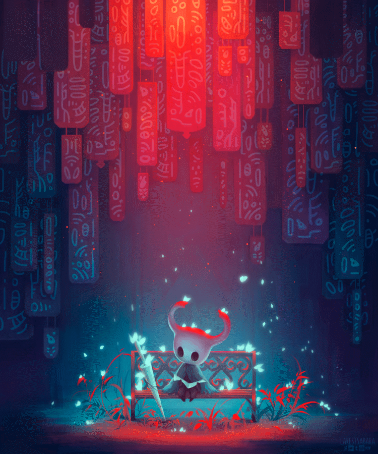 knight (hollow knight) drawn by sabara