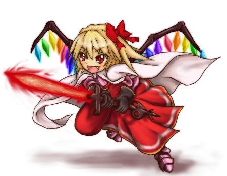 flandre scarlet and knight (touhou and 2 more) drawn by hozenkakari