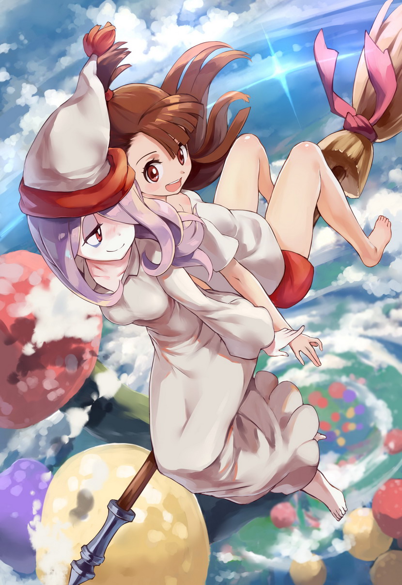 kagari atsuko and sucy manbavaran (little witch academia) drawn by kisetsu
