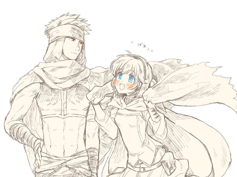 nino and jaffar (fire emblem and 1 more) drawn by nekoyamiyako