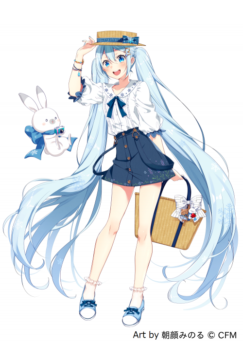 hatsune miku, yuki miku, and rabbit yukine (vocaloid) drawn by asagao_minoru