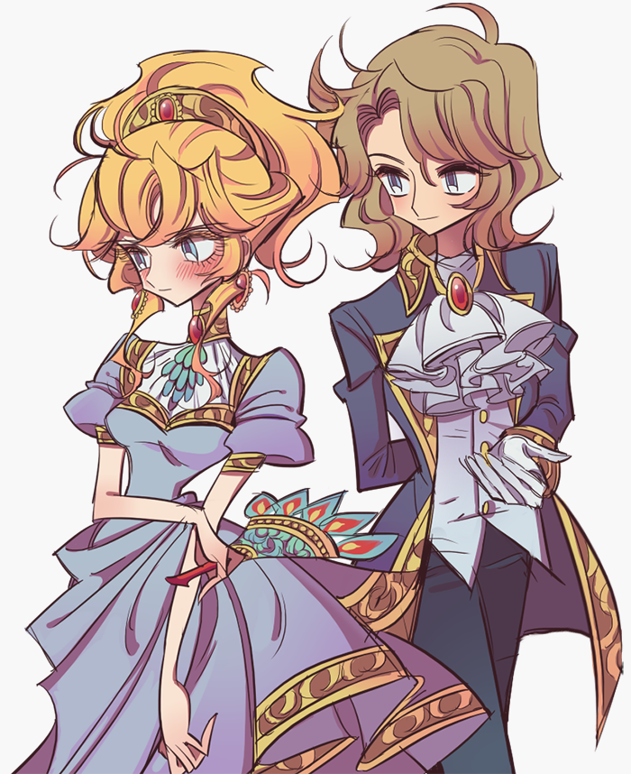 oscar francois de jarjayes and hans axel von fersen (versailles no bara) drawn by meremero
