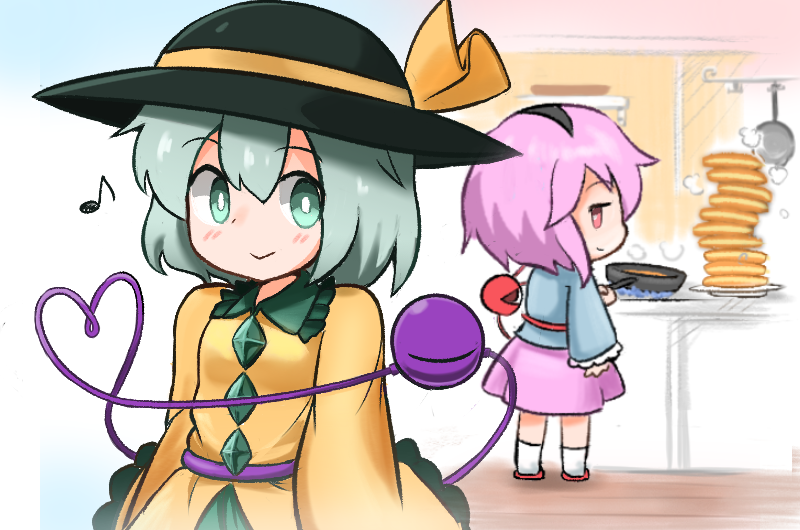 komeiji koishi and komeiji satori (touhou) drawn by mifuji_324