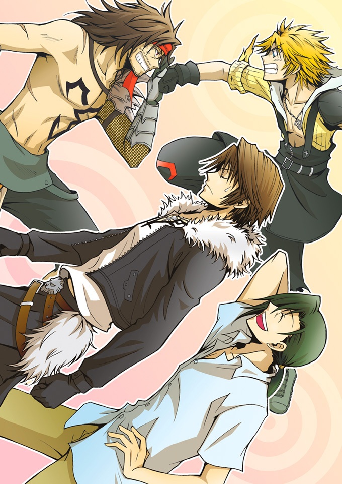 squall leonhart, tidus, laguna loire, and jecht (final fantasy and 4 more) drawn by beshiexe