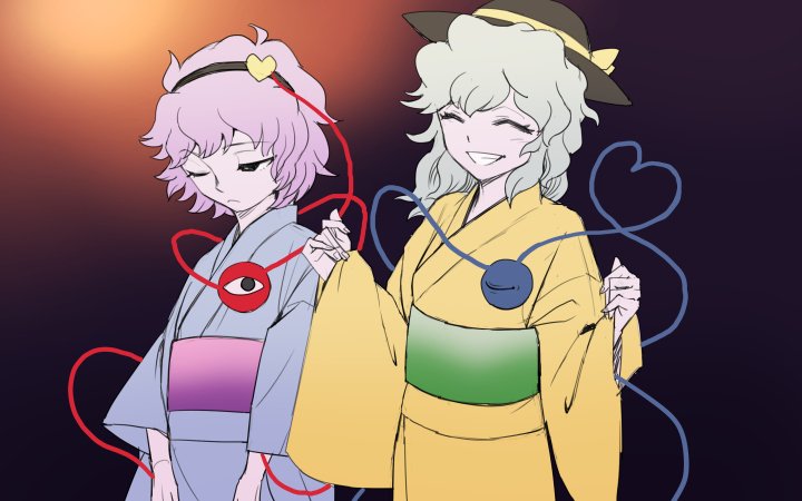 komeiji koishi and komeiji satori (touhou) drawn by meimaru_inuchiyo