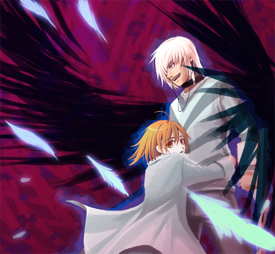 accelerator and last order (toaru majutsu no index and 1 more) drawn by koga_(yamazaki)