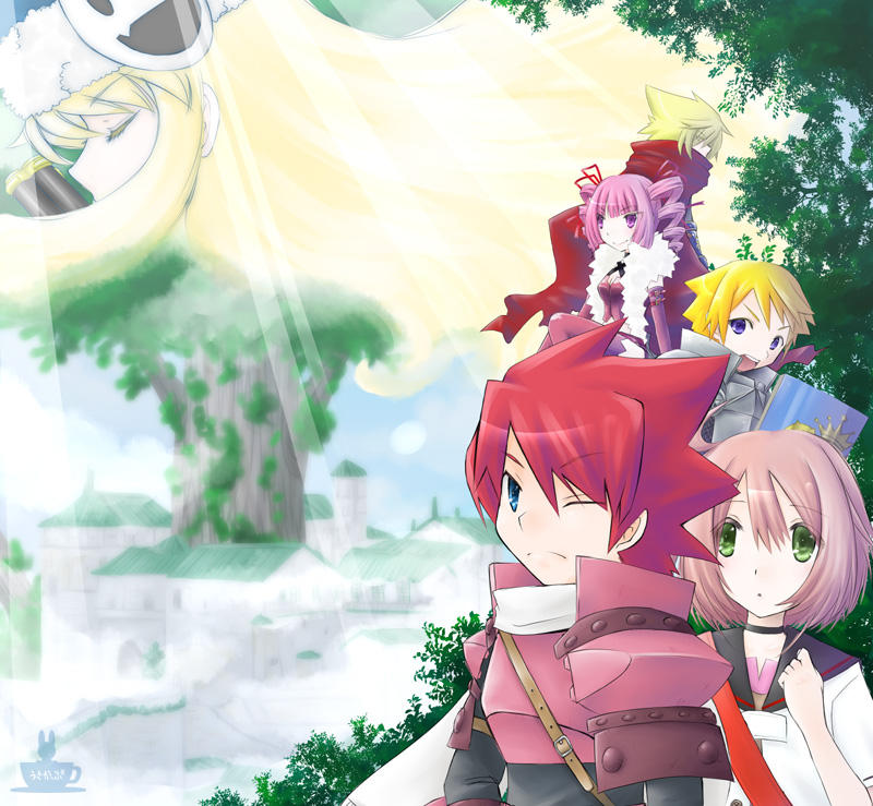 gunner, gunner 2, paladin, medic, dark hunter, and 7 more (sekaiju no meikyuu and 1 more) drawn by minyo