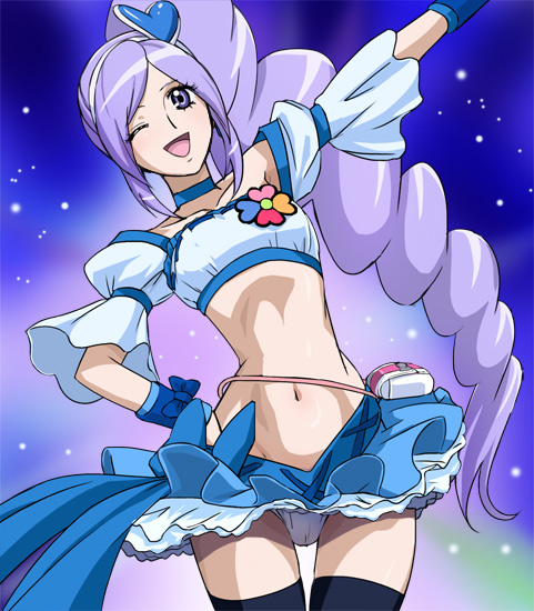 aono miki and cure berry (precure and 1 more) drawn by haruyama_kazunori