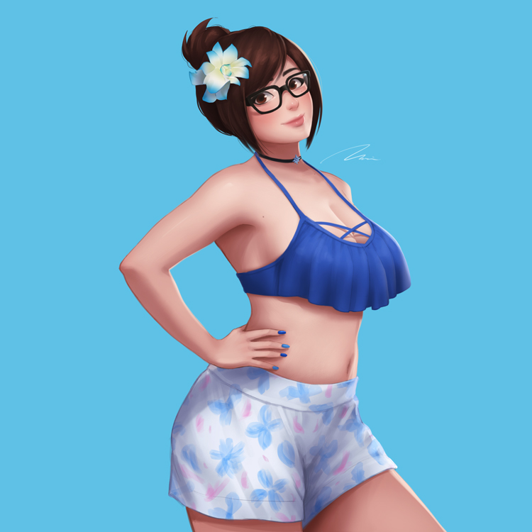 mei (overwatch and 1 more) drawn by umigraphics
