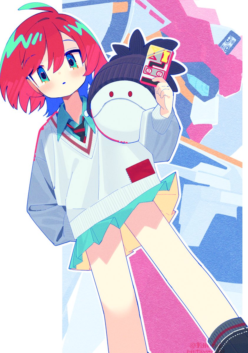 amate yuzuriha, haro, and gquuuuuux (gundam and 1 more) drawn by aoi_tsuyu