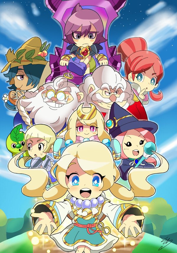 yuelia, ruuza, laura, celestia, pino, and 4 more (fantasy life and 1 more) drawn by sowao.