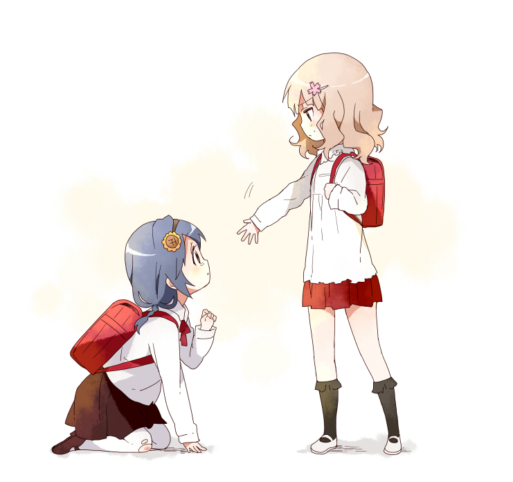oomuro sakurako and furutani himawari (yuruyuri) drawn by namori