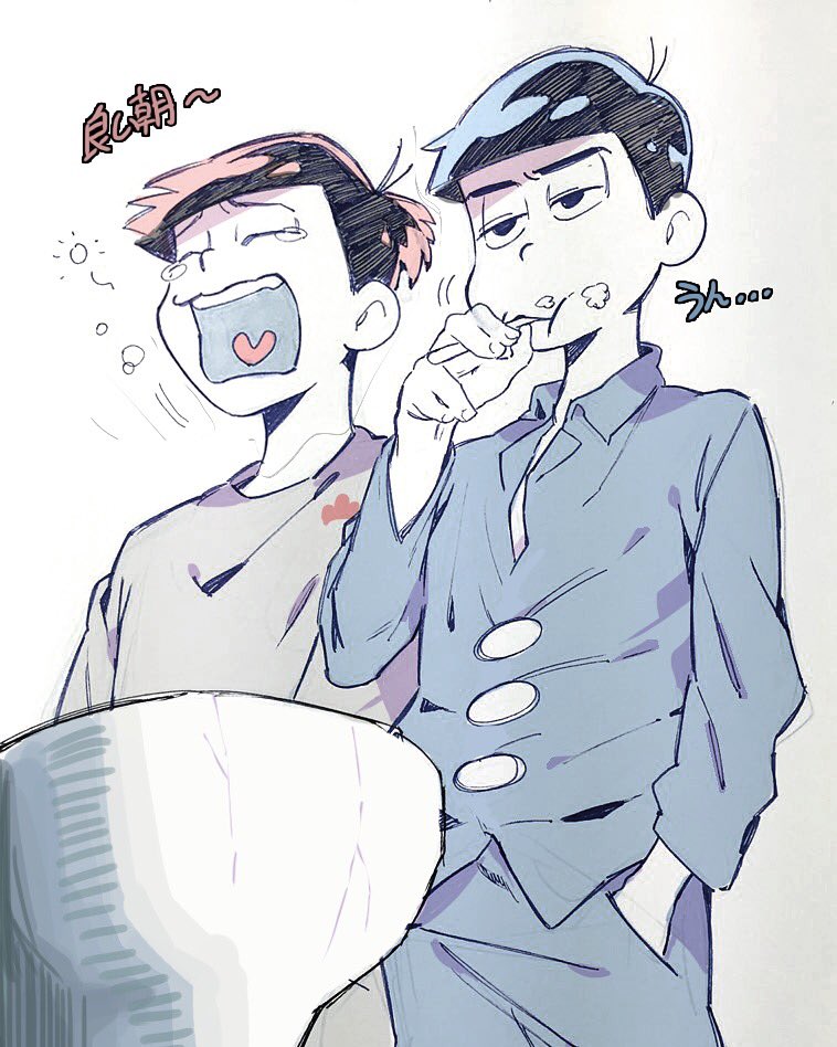 matsuno osomatsu and matsuno karamatsu (osomatsu and 2 more) drawn by o2_(o2mm)