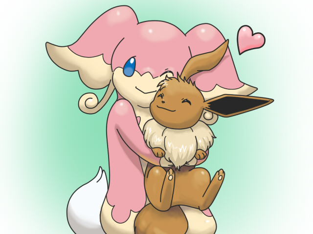 eevee and audino (pokemon and 1 more) drawn by dakusei