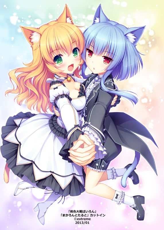 taruto and macaron (momoiro taisen pairon) drawn by sayori_(neko_works)