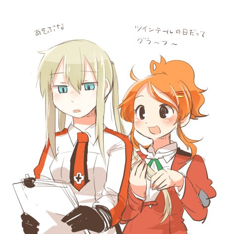 graf zeppelin and aquila (kantai collection) drawn by rebecca_(keinelove)